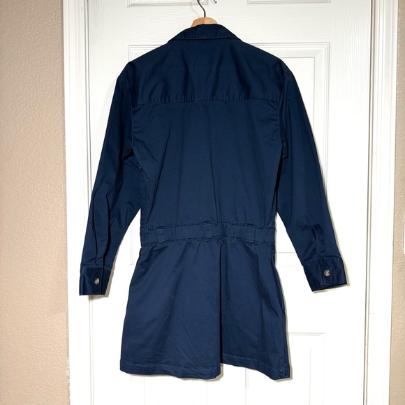 Abercrombie & Fitch Utility Mini Dress Skorts Navy Size M Long Sleeve Stretchy - Picture 3 of 15